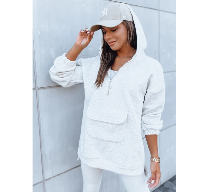 Dámská tepláková souprava světle šedá Dstreet model 21970744 - FashionStreet Dámská tepláková souprava světle šedá Dstreet model 21970744 - FashionStreet