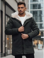 Pánská zimní bunda parka s kapucí zelená FashionStreet TX4966z