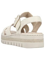 Béžové dámské sandály na platformě model 22097433 - Rieker