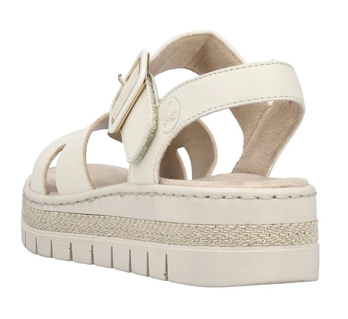 Béžové dámské sandály na platformě model 22097433 - Rieker
