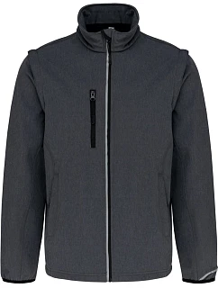 Kariban ProAct PA 323 3-vrstvá softshellová bunda s odep. rukávy 20.P323 marl dark grey