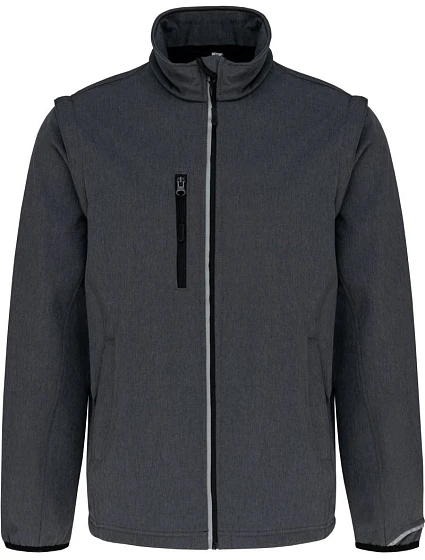 PA 323 3vrstvá softshellová bunda s rukávy marl dark grey model 22512759 - Kariban ProAct