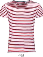 SOL'S Miles Men Pánské pruhované tričko 25.1398 white/red
