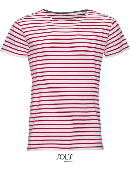 SOL'S Miles Men Pánské pruhované tričko 25.1398 white/red SOL'S Miles Men Pánské pruhované tričko 25.1398 white/red