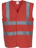 HVW 100 HiVis bezpečnostní vesta model 22502109 red - Yoko HVW 100 HiVis bezpečnostní vesta model 22502109 red - Yoko