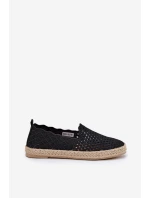Dámské Espadrilky S Pletením model 21691959 Černé - VINCEZA