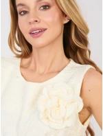 Sukienka IT SK model 22013738 ecru - FPrice Sukienka IT SK model 22013738 ecru - FPrice