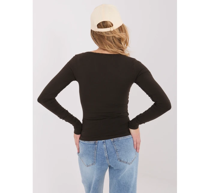 Bluzka WT BZ model 21859100 ciemny brązowy - FPrice Bluzka WT BZ model 21859100 ciemny brązowy - FPrice