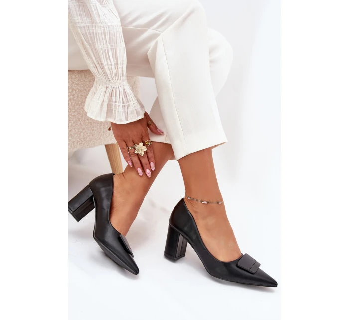 Dámské lodičky na klínku 55-A36 černé - Givana