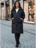 Dámský oversize kabát NADIA prošívaný černý FashionStreet TY4542z
