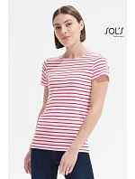 SOL'S Miles Women Dámské pruhované tričko 25.0139 white/red SOL'S Miles Women Dámské pruhované tričko 25.0139 white/red