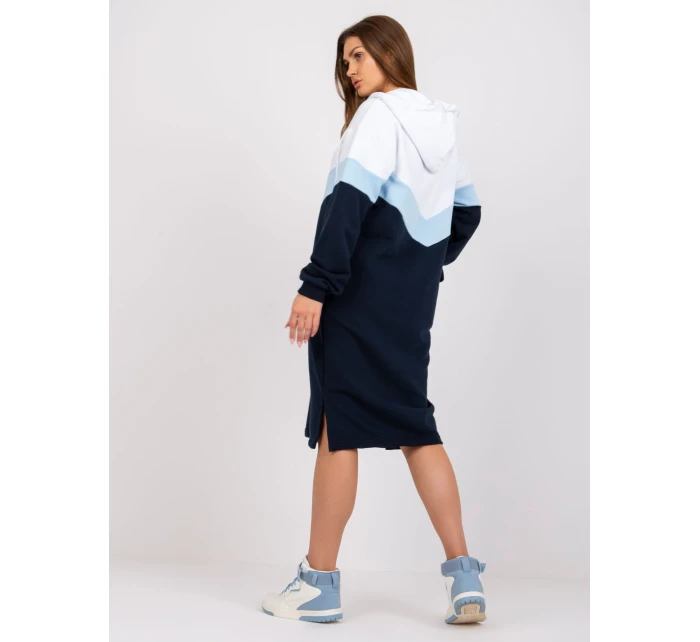 Šaty RV SK 7462.00 tmavě modrá a bílá