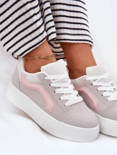 Dámské tenisky na platformě – šedé Tellnira