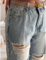 Dámské džínové kalhoty s otvory NOWISTA blue FashionStreet UY2426