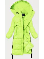 Neonově žlutá dlouhá zimní bunda z různých spojených materiálů (jin-210) Neonově žlutá dlouhá zimní bunda z různých spojených materiálů (jin-210)