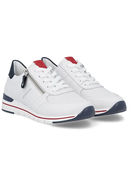 Remonte model 21910653 bílá kožená sportovní polobotka - Rieker Remonte model 21910653 bílá kožená sportovní polobotka - Rieker