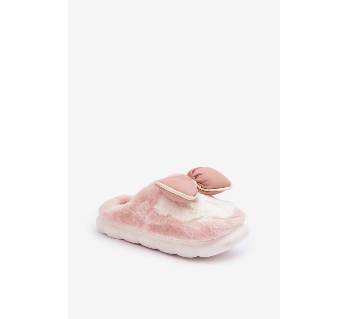 Pantofle S Mašlí Růžové model 21681735 - Boto Pantofle S Mašlí Růžové model 21681735 - Boto