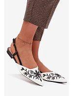 Dámské sandály s výšivkou na ploché Černé Grelia