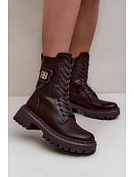 Dámské boty s ozdobným a ekokůže model 22348837 - Boto Dámské boty s ozdobným a ekokůže model 22348837 - Boto