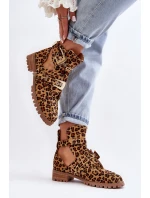 Dámské Kotníkové Boty Lu Boo Semišové s vykrojením Leopard Rock Girl Dámské Kotníkové Boty Lu Boo Semišové s vykrojením Leopard Rock Girl