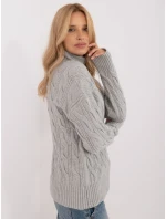 Sweter AT SW model 20463705 szary - FPrice Sweter AT SW model 20463705 szary - FPrice