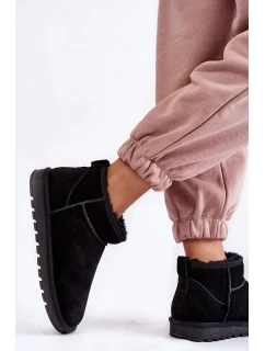 Dámské semišové nízké boty do sněhu Černe Shelie