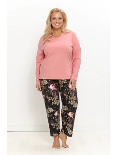 3654 DÁMSKÉ DLOUHÉ PYŽAMO MARIBEL 2XL–3XL