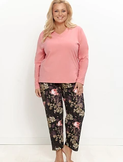 3654 DÁMSKÉ DLOUHÉ PYŽAMO MARIBEL 2XL–3XL