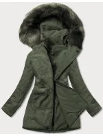 CIEPŁA KURTKA ZIMOWA DAMSKA DWUSTRONNA KHAKI model 21243792 - MHM