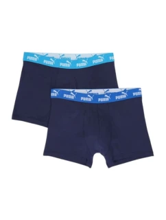 Pánské boxerky Puma 2-Pack tmavě modré z příjemné bavlny