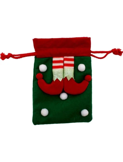 Vánoční dárková taška 20x15CM ELFA'S LEGS Vánoční dárková taška 20x15CM ELFA'S LEGS