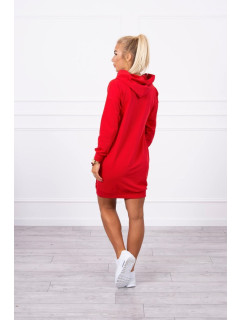 Šaty s kapucí červené