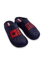 Klasické pánské pantofle Big Star model 21603100 Námořnická modré - Big Star Shoes Klasické pánské pantofle Big Star model 21603100 Námořnická modré - Big Star Shoes