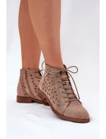 Nízké Boty S Vzorovaným Designem Béžové S.Barski HY51-185