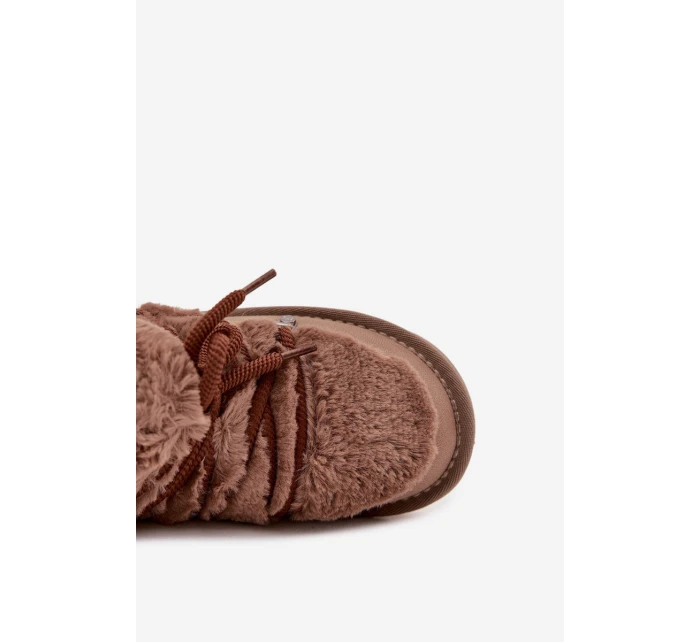 Dětské sněhule s kožíškem  hnědé model 21714089 - D.Franklin