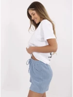 T shirt model 21153844 biało niebieski - FPrice