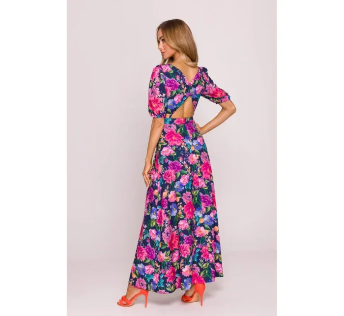 M858 Maxi šaty s otevřenými zády - model 1 M858 Maxi šaty s otevřenými zády - model 1