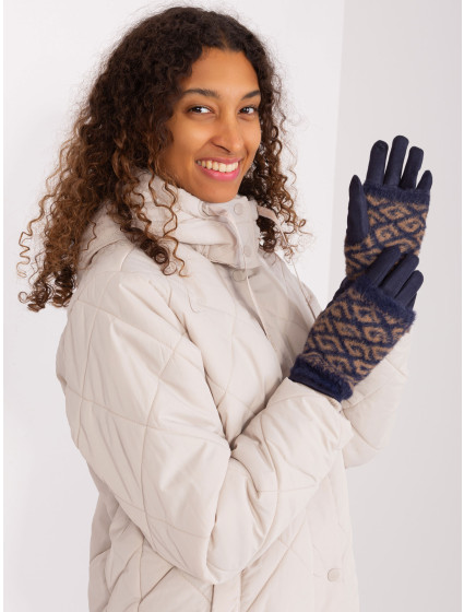 Námořnické modré teplé rukavice s potahem