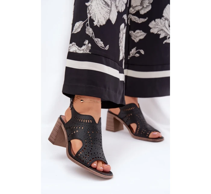 Sandály na podpatku model 211365 Step in style Sandály na podpatku model 211365 Step in style