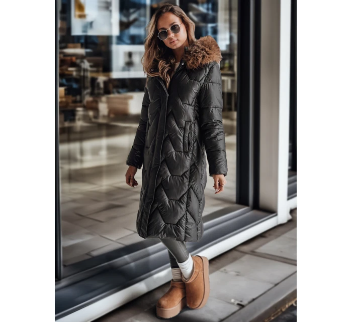 Dámská prošívaná dlouhá bunda WINTERACT černá FashionStreet TY4778 Dámská prošívaná dlouhá bunda WINTERACT černá FashionStreet TY4778