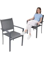 ZAHRADNÍ ŽIDLE 57X57X88CM TEXTLINE KPL.2KS