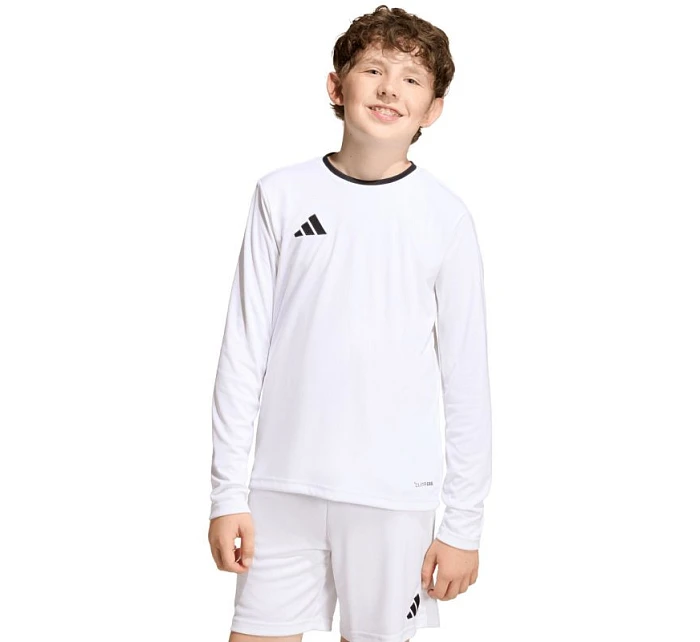 Adidas Entrada 26 dětské tričko s dlouhým rukávem bílé KF5874