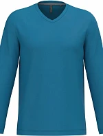 Kariban K 358 Pánské tričko do V s dl. rukávem 20.K358 tropical blue
