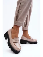 Dámské kožené mokasíny D&A model 21636749 béžové - S.Barski