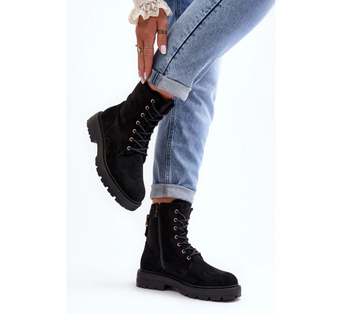 Dámské Workery Botky na Zip Černé model 21638121 - Boto Dámské Workery Botky na Zip Černé model 21638121 - Boto