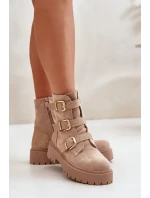Zateplené dámské boty se béžové model 21670769 - Boto Zateplené dámské boty se béžové model 21670769 - Boto