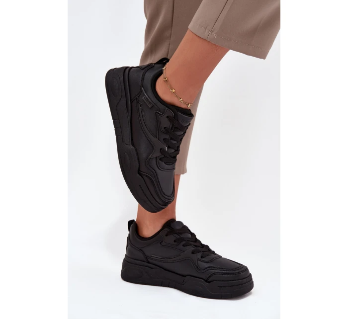 Dámské Tenisky Na Platformě Big Star SS274589 HI-POLY SYSTEM Černé Dámské Tenisky Na Platformě Big Star SS274589 HI-POLY SYSTEM Černé