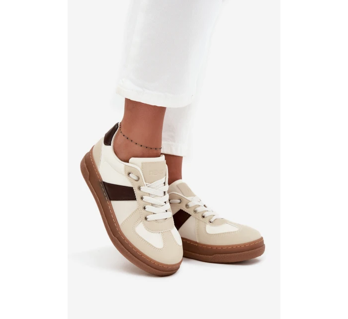 Dámské tenisky na platformě béžové model 21711957 - Boto Dámské tenisky na platformě béžové model 21711957 - Boto