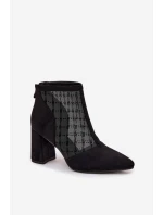 kotníkové boty na podpatku D A  černé model 21713820 - D&A