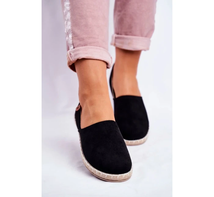 Dámské Velurové Espadrilky černé Vulcano Dámské Velurové Espadrilky černé Vulcano